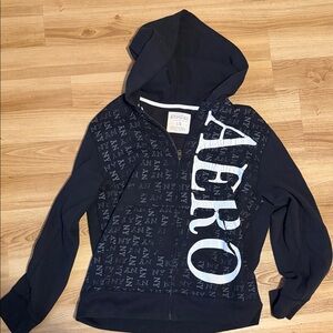 Aeropostale NY Black Hoodie Jacket